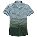 Men's Green Check Short Sleeve Shirt