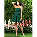A-line Sweetheart Short/ Mini Side-Draped Chiffon Cocktail Dress