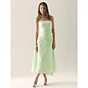 Sheath/ Column Strapless Asymmetrical Chiffon Over Satin Separate Bridesmaid/ Wedding Party Dress