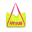 Fashion Stylish Contrast Color Letters Pattern Tote