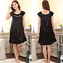 Women's Black Sexy Elegant Fashion Comfortable Lace Falbala Chemises & Gowns Waist 100cm