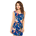 Veren en kettingen Patronen col jurk (Bust :86-102cm Taille :58-79cm Hip :90-104cm Lengte: 78cm)