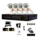 4 Channel CCTV DVR System(4 Outdoor Warterproof Camera with Sony CCD,P2P)