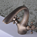 Antique Brass Centerset Two Handles Bathroom Sink Faucet(QH1751-0599)
