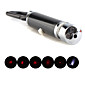 5 in 1 650nm 1mW proiettiva puntatore laser rosso con 2 * led e portachiavi nero
