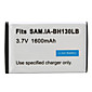 digitale camcorder batterij voor Samsung SMX-C10 (3.7V, 1600mAh)
