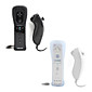 Par de Mandos 2 en 1 MotionPlus con Nunchuk para la Wii (Negro y Blanco)