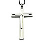 patrón de doble collar de cruz de aleación (de plata)
