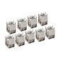 10 Pieces Dual USB Type-A Female 8 Pin Socket Connector DIY