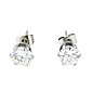 Pendientes Finos Plateado con Brillante Incrustado