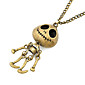 Antiguo Collar Envejecido de Cobre de Calavera para Hombres