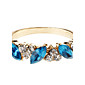 Emerald anneau anneau doux de diamant