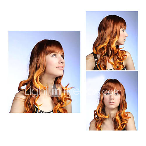 orange hair colour. Long Curly Orange Brown Hair